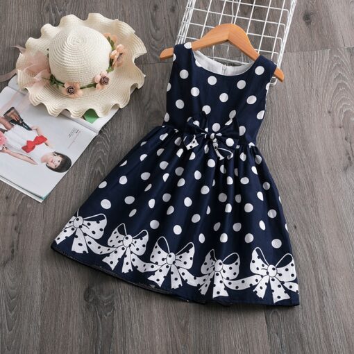 Dot Long Sleeve Dress For Girls Clothing Baby Girl Clothing Teenager School Daily Wear Kids Casual Clothes Vestido Infantil 8T