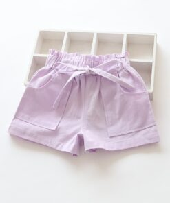 Baby Girl Shorts Kid Short Pants Casual Pants Solid Cotton Pants Summer Children Travel Beach Short Trousers