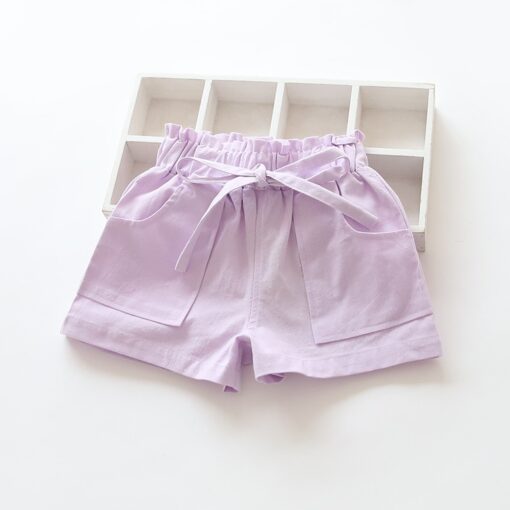 Baby Girl Shorts Kid Short Pants Casual Pants Solid Cotton Pants Summer Children Travel Beach Short Trousers