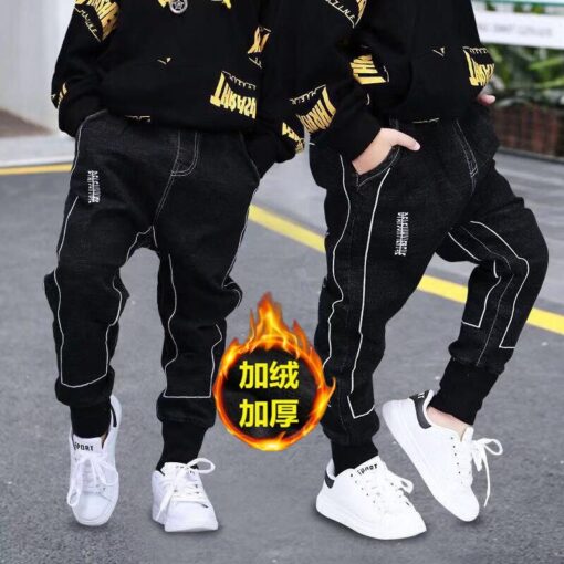 2020 Girls Boys Jeans Demin Legging Elastic Menina Blue/black Pants Children Cotton Trouser For Kids Clothes 1 2 3 4 5 6 Years