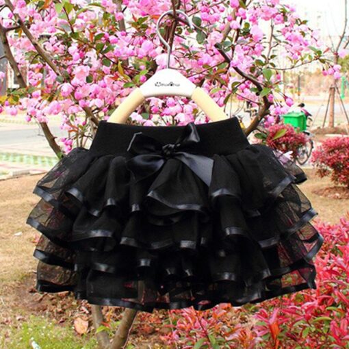 Tutu Skirt Girls Cake Tutu Pettiskirt Dance Mini Skirt Birthday Princess Ball Gown Children Kids Clothes 4 Layers Tulle Skirts