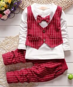 Bibicola Baby Boy Gentleman Clothing Sets Kids Floral Clothes For Birthday Formal Outfits Suit Fashion Tops Shirt + Pants 2pcs