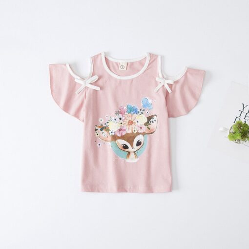 VIDMID children t-shirts baby girls cotton t-shirts tees baby & kids summer children clothes kids cartoon short sleeve 4132 03