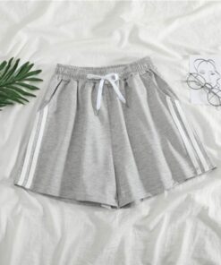 Women Shorts Summer Casual Solid Drawstring shorts high waist loose shorts for girls Soft Cool female short M-2XL