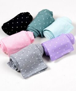 Children Girls Skinny Leggings Long Pants Polka Dots Printed Kids Spring Autumn Cotton Bottoms Dotted Elastic Trousers