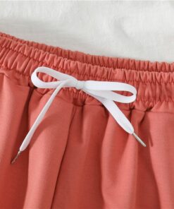 Women Shorts Summer Casual Solid Drawstring shorts high waist loose shorts for girls Soft Cool female short M-2XL
