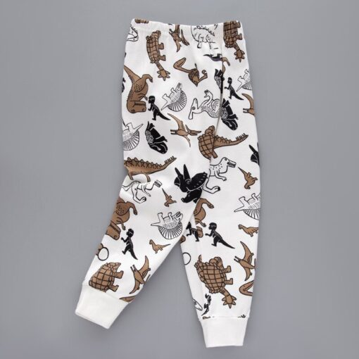 Cartoon Kids Long Pants Cotton Single Boy Cotton Trouser Striped Baby Tight Mouth Pyjama Bottoms Cotton Panties for Girl