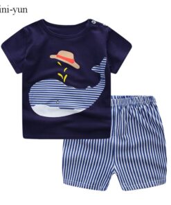 Unni-yun Casual Baby Kids Sport Clothing Plaid Lion Clothes Sets for Boys Costumes 100% Cotton Baby Clothes 6M -4 Years Old
