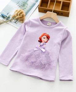 Baby Girls T Shirts Autumn Casual Princess Clothes Toddler Kids Long Sleeve Blouse Tops Children Clothing T-shirt Cotton