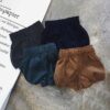 0-5T Autumn Winter Baby Girls Corduroy Thicken Warm Loose Elastic Pants Shorts Solid Color Mid Waist Wild