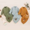 Newborn Baby Outfit 0-24M Children Clothing long sleeve Rompers+Pant 2pcs Suit Boy Kids Clothes Baby Girl Set Jumpsuit