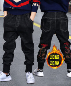 2020 Girls Boys Jeans Demin Legging Elastic Menina Blue/black Pants Children Cotton Trouser For Kids Clothes 1 2 3 4 5 6 Years