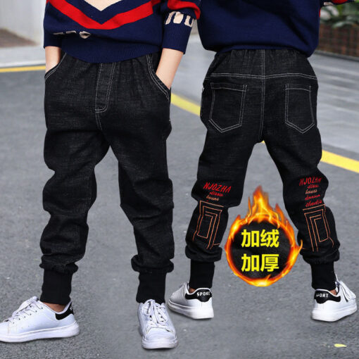 2020 Girls Boys Jeans Demin Legging Elastic Menina Blue/black Pants Children Cotton Trouser For Kids Clothes 1 2 3 4 5 6 Years