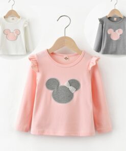 Child Little Baby Girls Clothes T-Shirt Cartoon Mouse Tees Tops New Year 2020 Kids TShirt Spring Cotton Soft Long Sleeve Outfits
