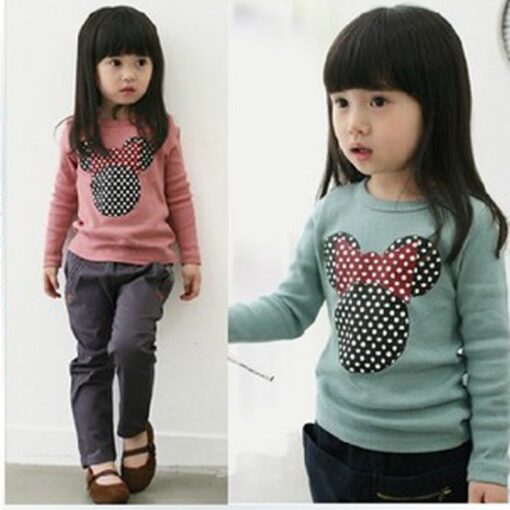 Autumn New Children's Clothing Girls Autumn Long-sleeved Cute Embroidered Long-sleeved Shirt Korean Long-sleeved T-shirt