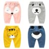 Boys Leggings Newborn Cartoon Pants Child Boy Girl Bottom Kids Girls Cute Harem Long Pants Loose Trouser Cotton Sweatpants 0-4Y