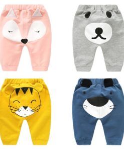 Boys Leggings Newborn Cartoon Pants Child Boy Girl Bottom Kids Girls Cute Harem Long Pants Loose Trouser Cotton Sweatpants 0-4Y