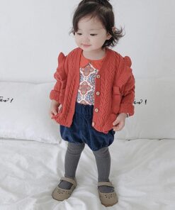 0-5T Autumn Winter Baby Girls Corduroy Thicken Warm Loose Elastic Pants Shorts Solid Color Mid Waist Wild