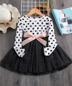 2020 Elegant Kids Flower Girls Winter Dresses Children Kids Floral Long Sleeve Clothing Girls Princess Tulle Dress