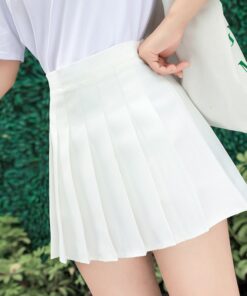 QRWR Summer Women Skirts 2020 New Korean High Waist Plaid Mini Skirt Women School Girls Sexy Cute Pleated Skirt with Zipper