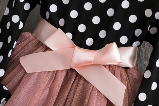 2020 Elegant Kids Flower Girls Winter Dresses Children Kids Floral Long Sleeve Clothing Girls Princess Tulle Dress