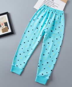 Cartoon Kids Long Pants Cotton Single Boy Cotton Trouser Striped Baby Tight Mouth Pyjama Bottoms Cotton Panties for Girl