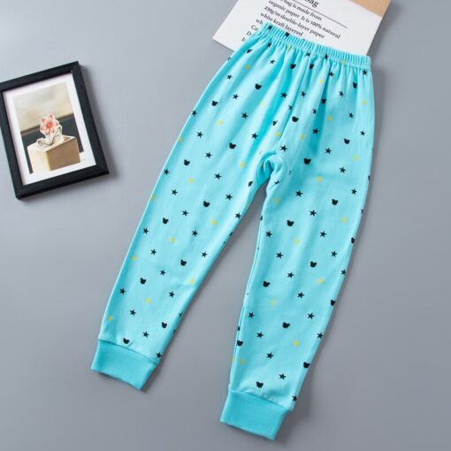 Cartoon Kids Long Pants Cotton Single Boy Cotton Trouser Striped Baby Tight Mouth Pyjama Bottoms Cotton Panties for Girl