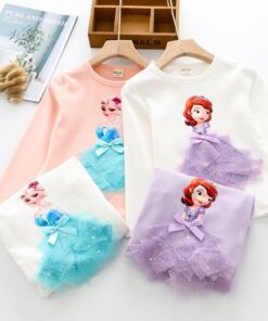 Baby Girls T Shirts Autumn Casual Princess Clothes Toddler Kids Long Sleeve Blouse Tops Children Clothing T-shirt Cotton