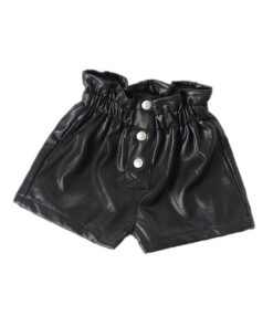 2020 New autumn winter Kids faux leather Shorts pants For Girls baby Princess Children 6 8 10 12 years
