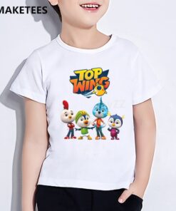 Kids Top Wing Cartoon Print Funny T-shirt Children Cute Clothes Girls & Boys Summer White Baby T shirt