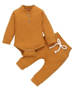 Newborn Baby Outfit 0-24M Children Clothing long sleeve Rompers+Pant 2pcs Suit Boy Kids Clothes Baby Girl Set Jumpsuit