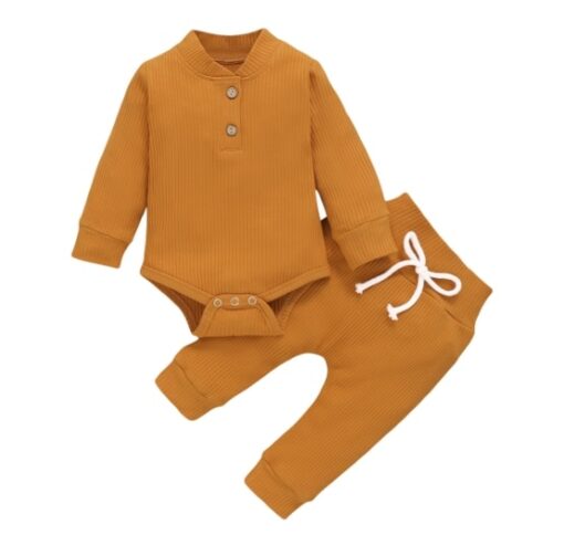 Newborn Baby Outfit 0-24M Children Clothing long sleeve Rompers+Pant 2pcs Suit Boy Kids Clothes Baby Girl Set Jumpsuit