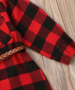 0-5T Christmas Toddler Newborn Kids Baby Girls Dress Red Plaid Cotton Princess Party Long Sleeve Dress Clothes Girl Winter Dress