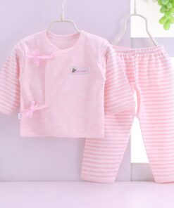 HIPAC Newborn Baby Infant Clothes Set Cotton Baby Boys Girls Tops+Pants Suits Cute Cartoon Baby Underwear All Season Style