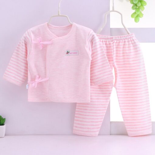 HIPAC Newborn Baby Infant Clothes Set Cotton Baby Boys Girls Tops+Pants Suits Cute Cartoon Baby Underwear All Season Style