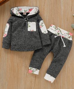 Baby Clothes Boy 6 Months Toddler Boy Winter Clothes Black Long Sleeve Hoodie Gray Plaid Print Cartoon Dinosaur Baby Boy Outfits