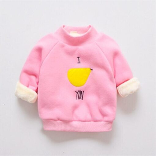 Baby Boy Girls winter Sweatshirts kids warm Pullover Clothes Children Sweatshirts Kids Girl Plus velvet thick Tops Costume