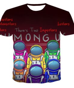 2021 Summer New 3D Printed T-shirt Among Us Anime Cartoon Game Boys and Girls T-shirts