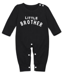 Newborn Infant Baby Boy Girl Button Letter Long Sleeve Romper Jumpsuit Playsuit Clothes Christmas Organic Cotton Baby Clothing