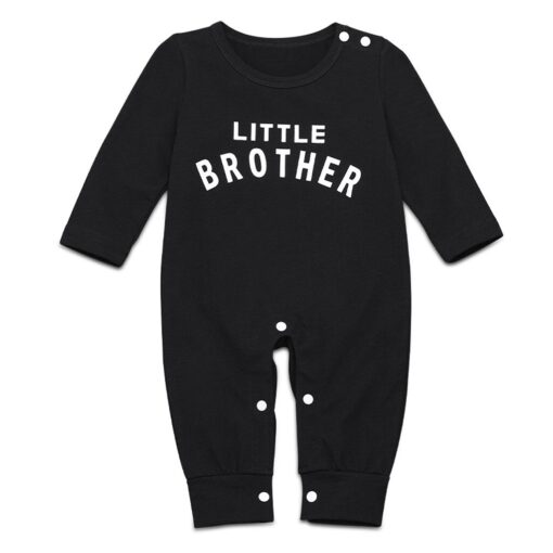 Newborn Infant Baby Boy Girl Button Letter Long Sleeve Romper Jumpsuit Playsuit Clothes Christmas Organic Cotton Baby Clothing