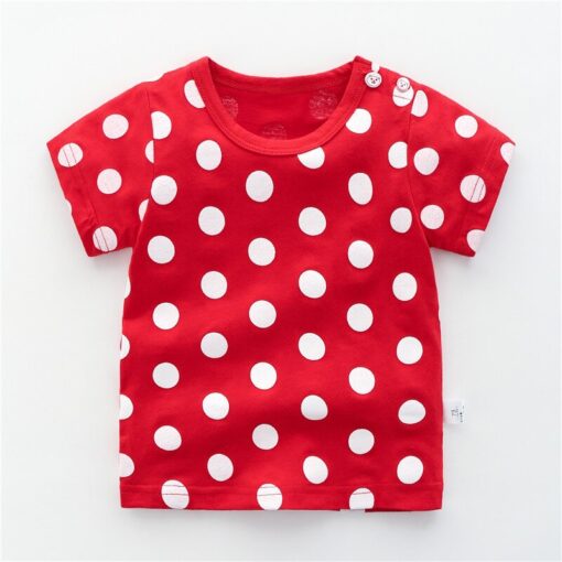 Girls 6M-5Y summer T-Shirts short sleeve Tees Kids Children Casual Cartoon Unisex cotton T-Shirts Boy baby clothes girls tops