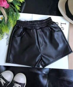 2020 New autumn winter Kids faux leather Shorts pants For Girls baby Princess Children 6 8 10 12 years