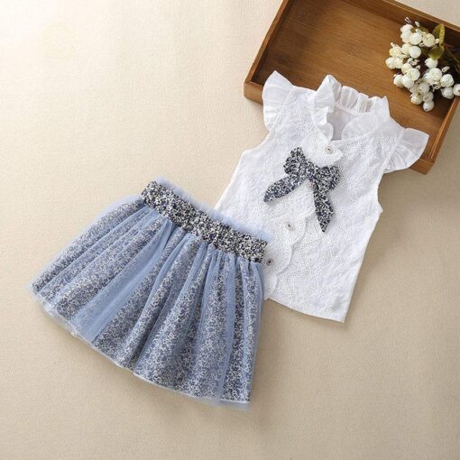 2020 New Summer Girls Green Cute Sleeveless Children's Floral Children's Clothing Girls Tops + Shorts 2 Sets Of Free Shipping