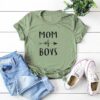 MOM OF BOYS Letter Print T Shirt Women Short Sleeve O Neck Loose Tshirt 2020 Summer Women Causal Tee Shirt Tops Mujer