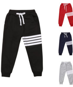 New Arrivels Sports Pants Kids Boy Girl Striped Harem Long Pants Toddler Trousers Bottoms Sweatpants