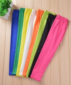 2019 Autumn Girls Leggings Candy Color Kids Pants Children Trousers Girls Bottoming Pants Clothes