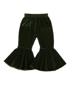 Infant Kids Baby Girls Velvet Bell-Bottoms Baby Children Long Flared Trousers Retro Casual Elastic Waist Pants for Kids 6M-6T