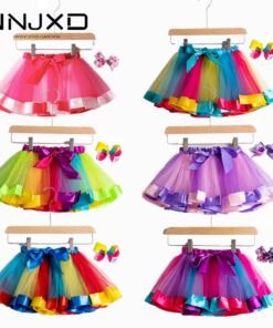 2020 New Tutu Skirt Baby Girl Clothes 12M-8Yrs Colorful Mini Pettiskirt Girls Party Dance Rainbow Tulle Skirts Children Clothing