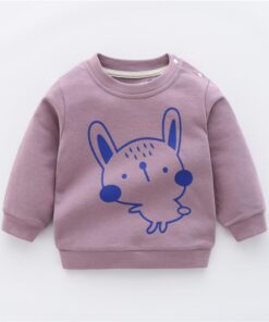 Autumn New Cute Toddler Girl Clothes Fashion Boys Sweatshirt Cartoon Animals Pattern Long Sleeve O Neck Cotton Baby Warm Outfits