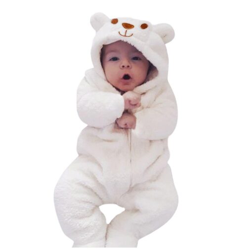 Baby Romper For Newborns New Born Baby Clothes Newborn Infant Baby Boy Girl Hooded Cartoon Flannel Romper Jumpsuit Warm Clothes